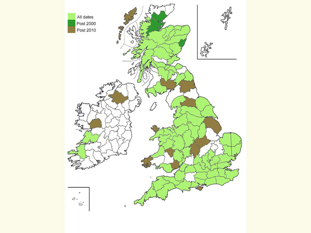  Distribution map Copyright Martin Evans 