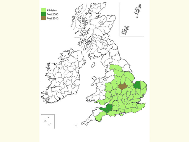  Distribution map Copyright Martin Evans 