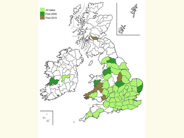  Distribution map Copyright Martin Evans 