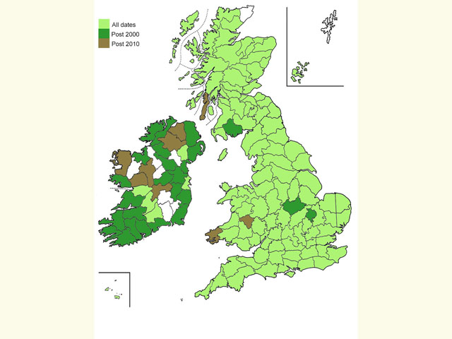  Distribution map Copyright Martin Evans 