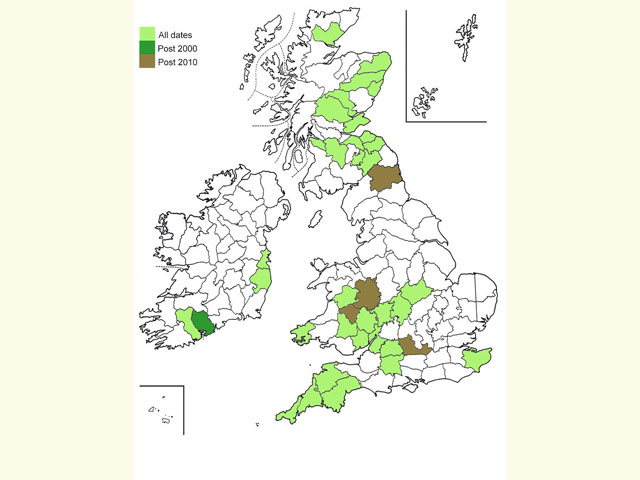  Distribution map Copyright Martin Evans 