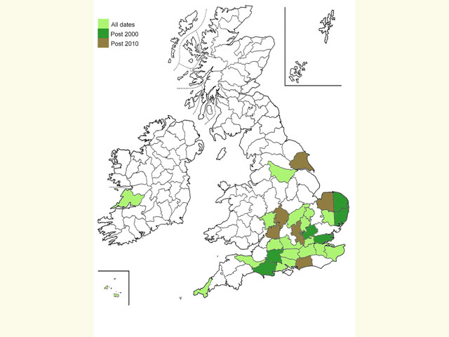  Distribution map Copyright Martin Evans 