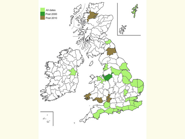  Distribution map Copyright Martin Evans 