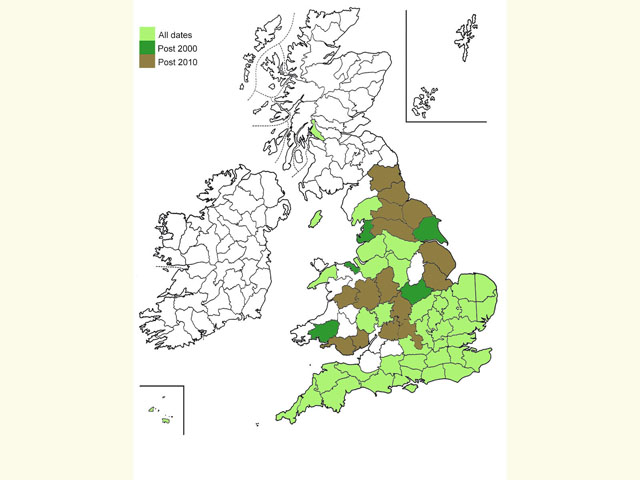  Distribution map Copyright Martin Evans 