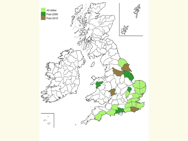  Distribution map Copyright Martin Evans 