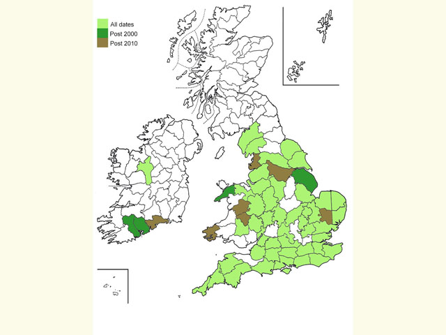  Distribution map Copyright Martin Evans 