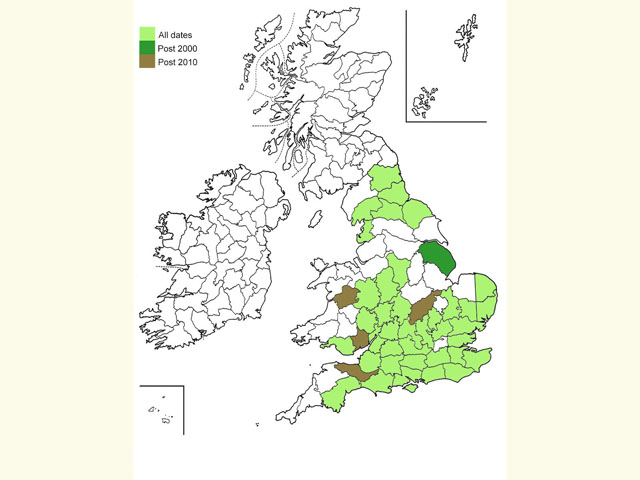  Distribution map Copyright Martin Evans 