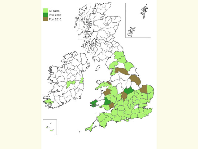  Distribution map Copyright Martin Evans 