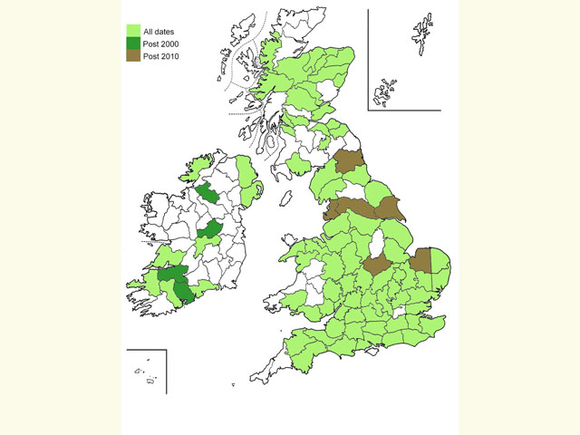  Distribution map Copyright Martin Evans 