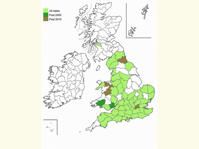  Distribution map Copyright Martin Evans 