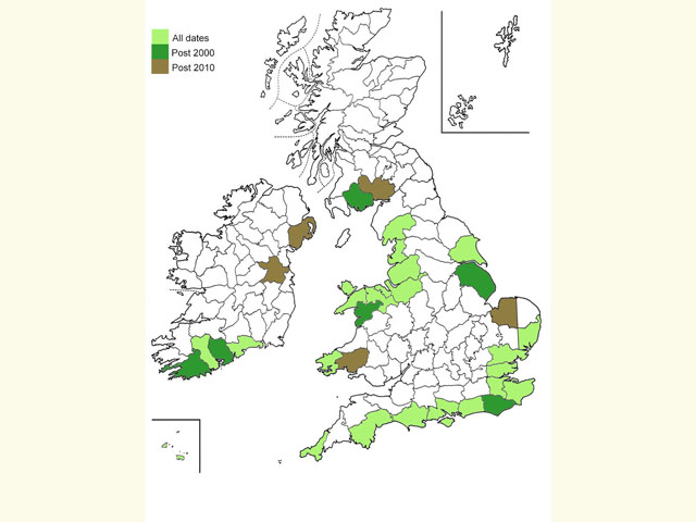  Distribution map Copyright Martin Evans 