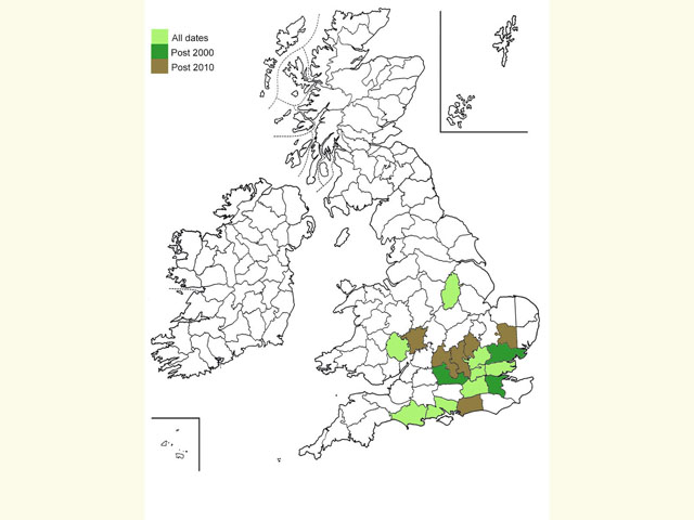  Distribution map Copyright Martin Evans 