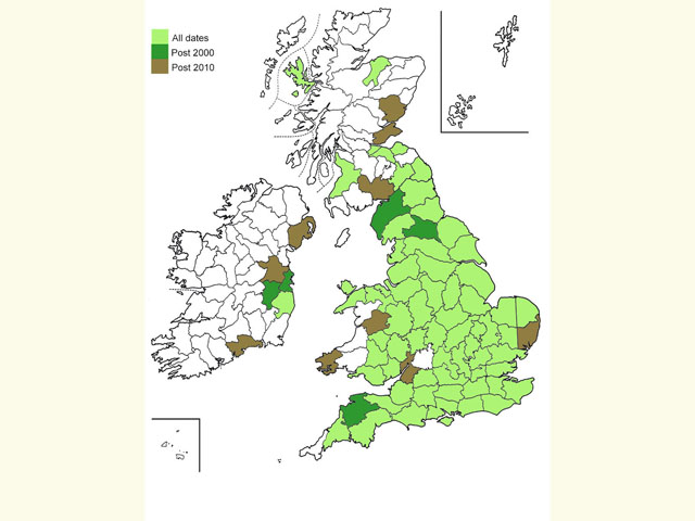  Distribution map Copyright Martin Evans 