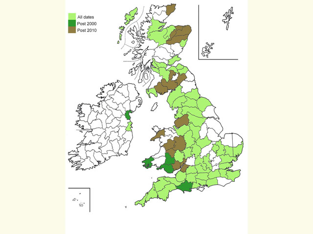  Distribution map Copyright Martin Evans 