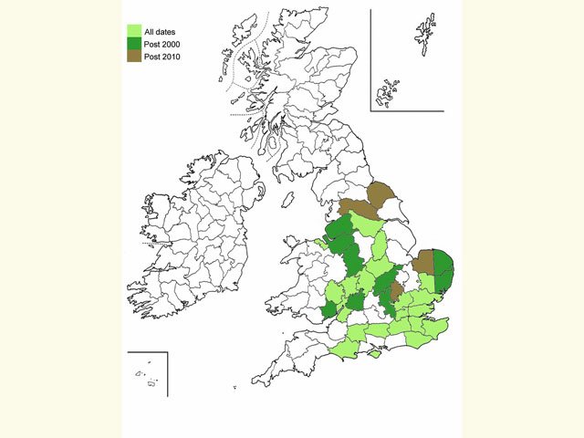  Distribution map Copyright Martin Evans 