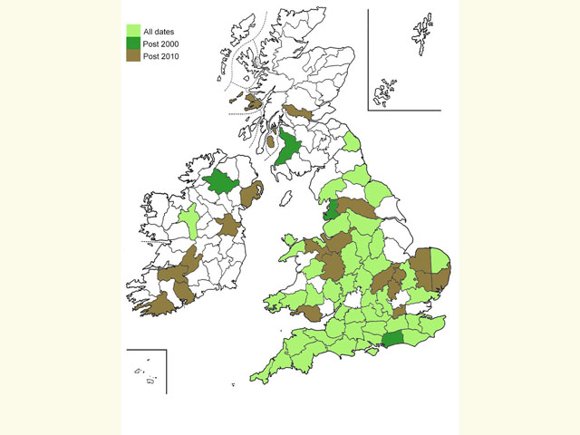  Distribution map Copyright Martin Evans 