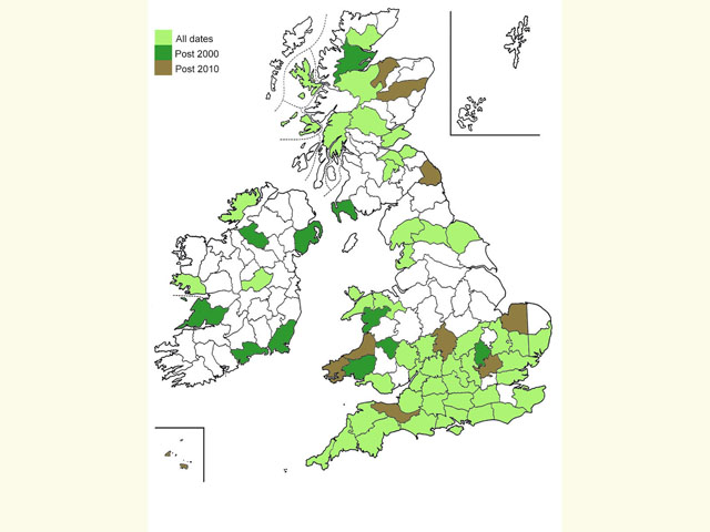  Distribution map Copyright Martin Evans 