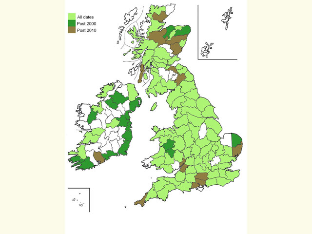  Distribution map Copyright Martin Evans 