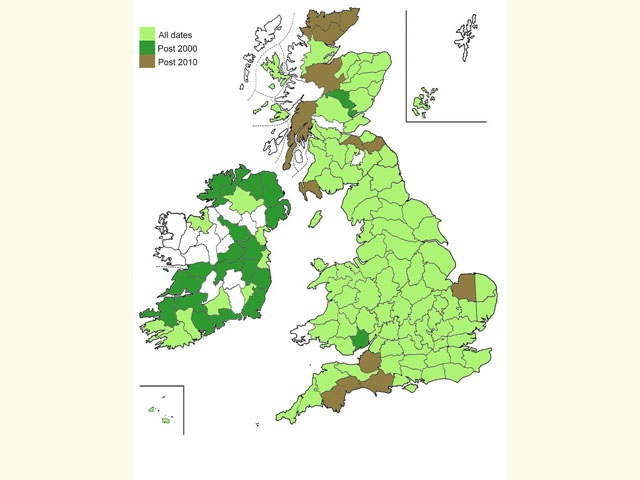  Distribution map Copyright Martin Evans 