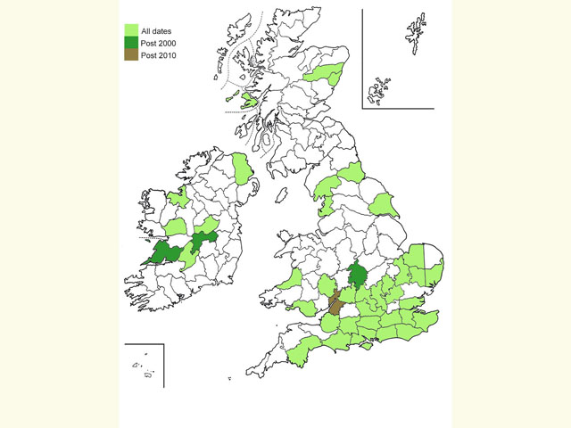  Distribution map Copyright Martin Evans 