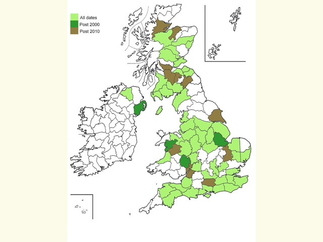  Distribution map Copyright Martin Evans 