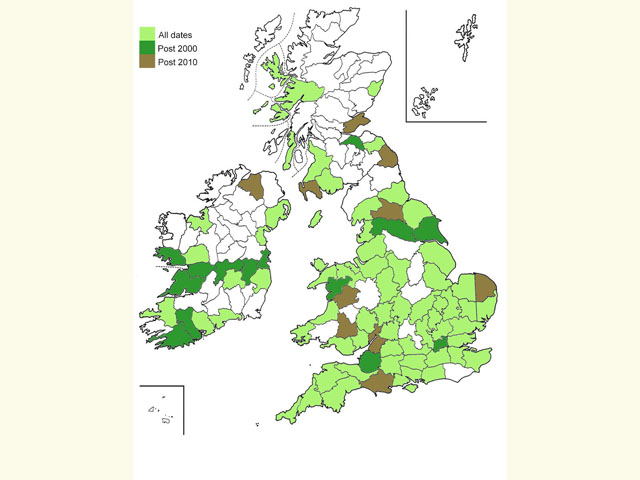  Distribution map Copyright Martin Evans 