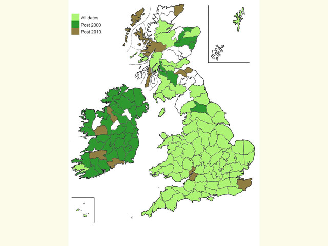  Distribution map Copyright Martin Evans 