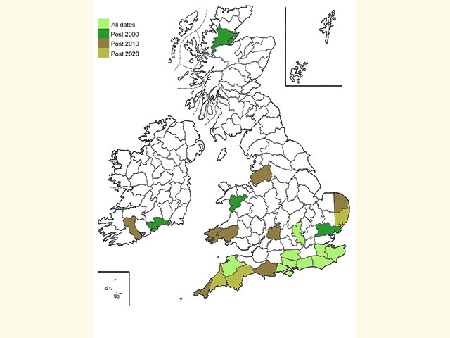  Distribution map Copyright Martin Evans 