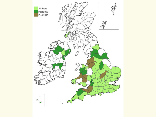  Distribution map Copyright Martin Evans 