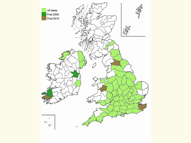  Distribution map Copyright Martin Evans 