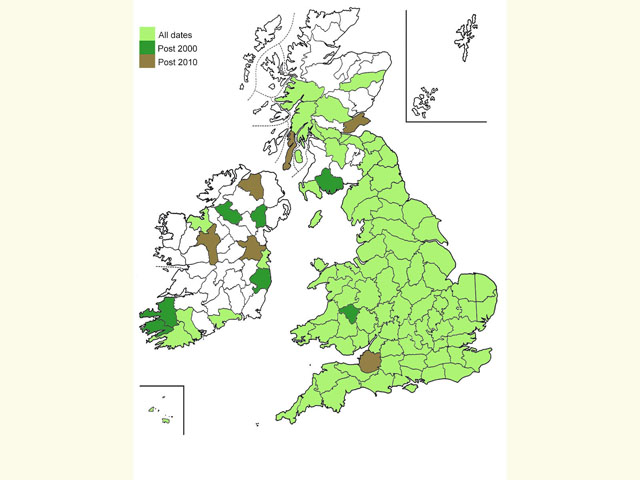  Distribution map Copyright Martin Evans 