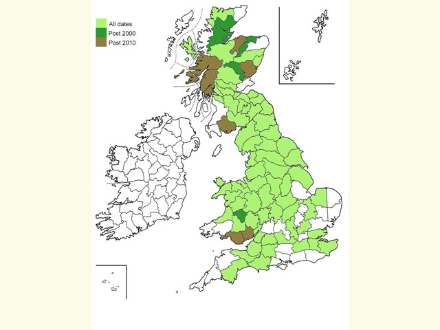  Distribution map Copyright Martin Evans 