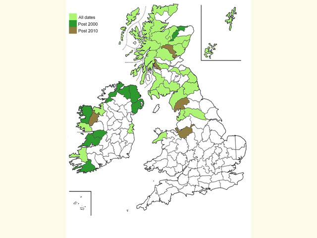  Distribution map Copyright Martin Evans 