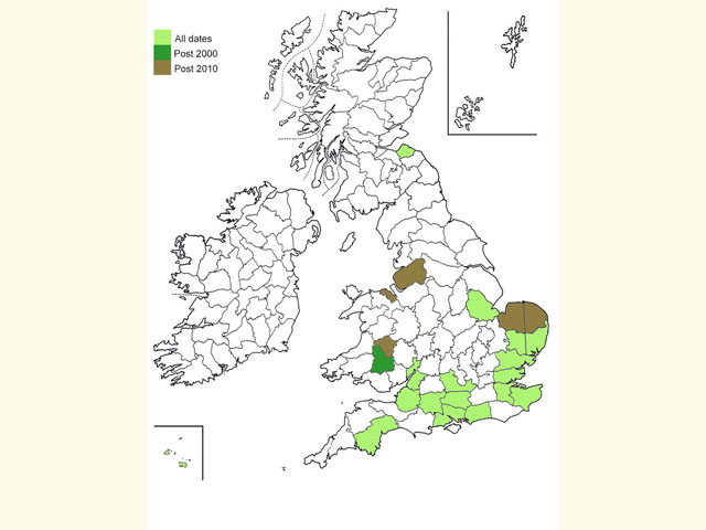  Distribution map Copyright Martin Evans 