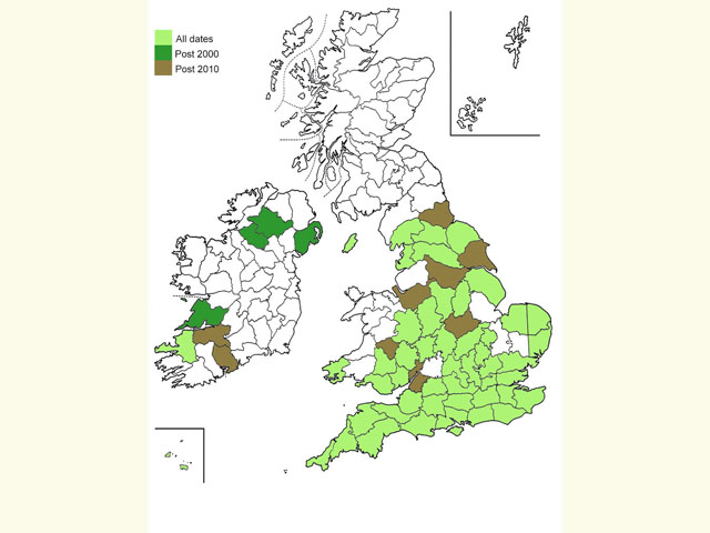  Distribution map Copyright Martin Evans 