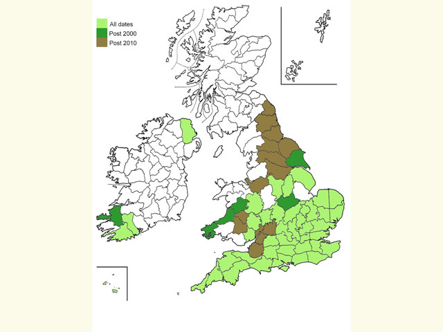  Distribution map Copyright Martin Evans 