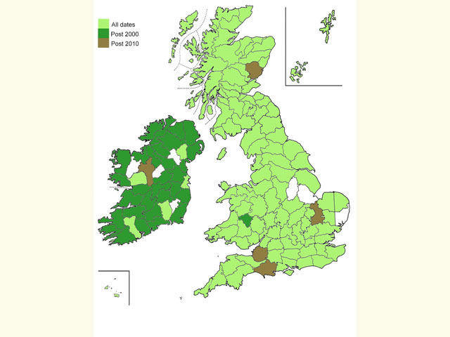  Distribution map Copyright Martin Evans 