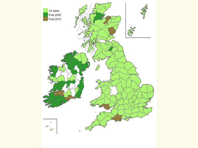  Distribution map Copyright Martin Evans 