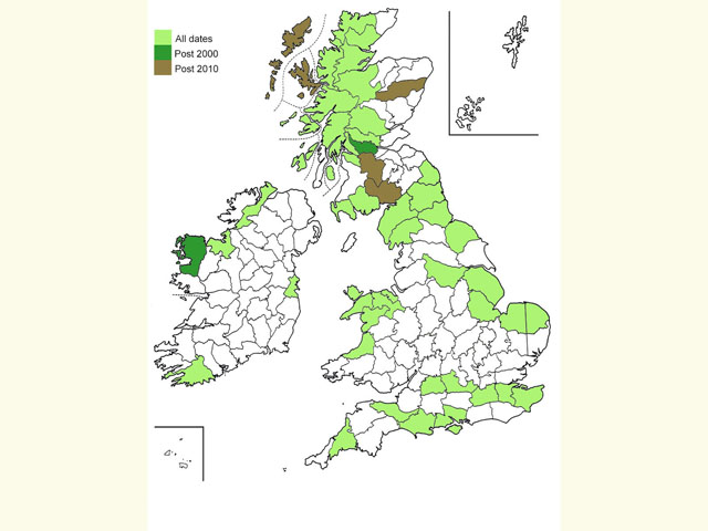  Distribution map Copyright Martin Evans 