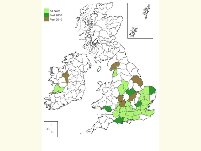  Distribution map Copyright Martin Evans 