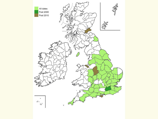  Distribution map Copyright Martin Evans 