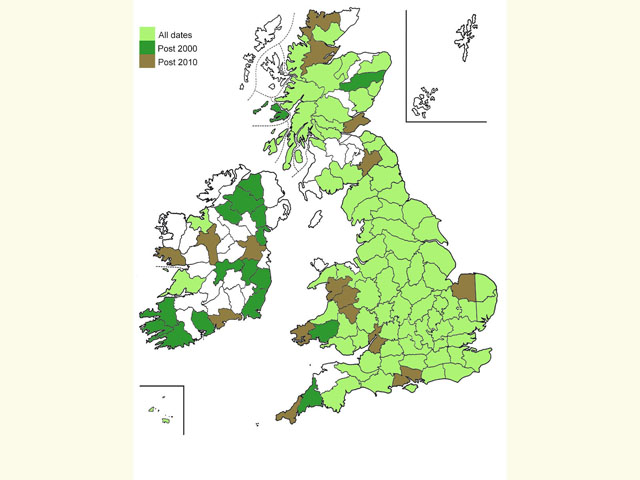  Distribution map Copyright Martin Evans 