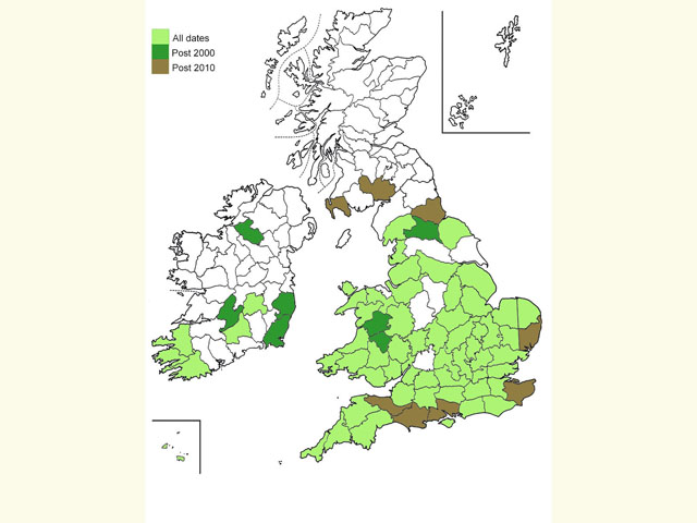  Distribution map Copyright Martin Evans 