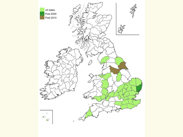  Distribution map Copyright Martin Evans 