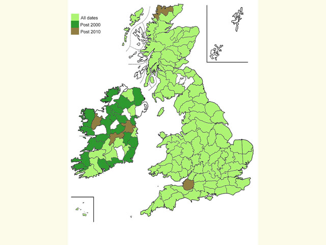  Distribution map Copyright Martin Evans 