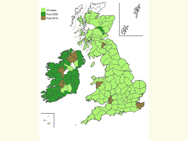  Distribution map Copyright Martin Evans 