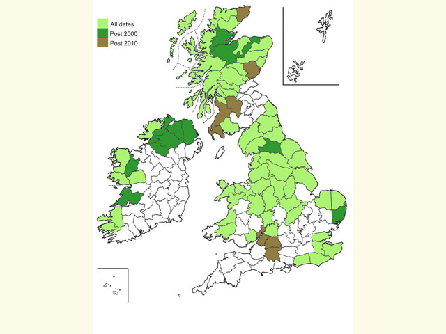  Distribution map Copyright Martin Evans 