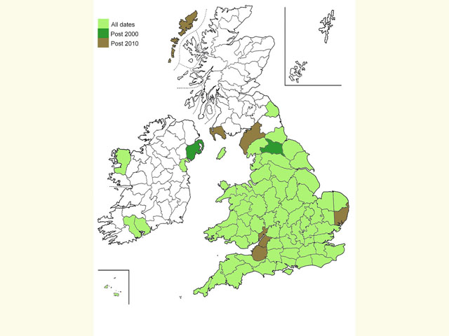  Distribution map Copyright Martin Evans 