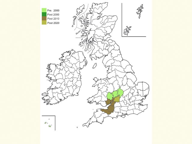  Distribution map Copyright Martin Evans 