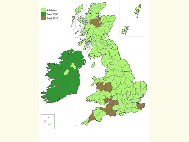  Distribution map Copyright Martin Evans 